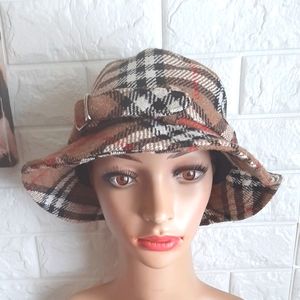 Plaid Women's Winter Bucket Hat